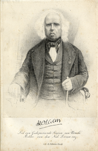 105450 Portret van H.A. Laan, geboren 1780, lid van Gedeputeerde Staten van Utrecht, overleden 1863.01-01-1858-31-12-1862